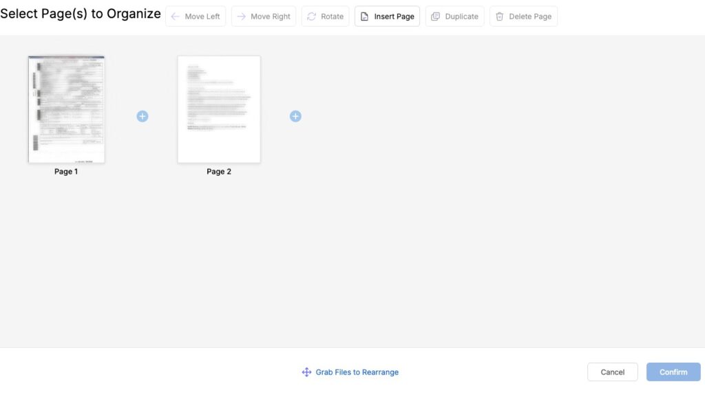 The fax.live dashboard shows two pages in the review your pages view.