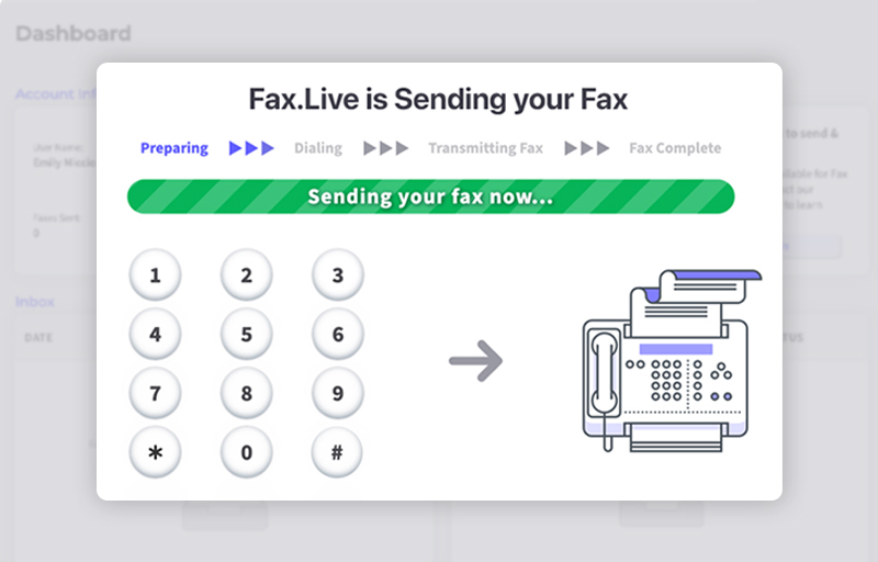 Fax Live Sending Modal