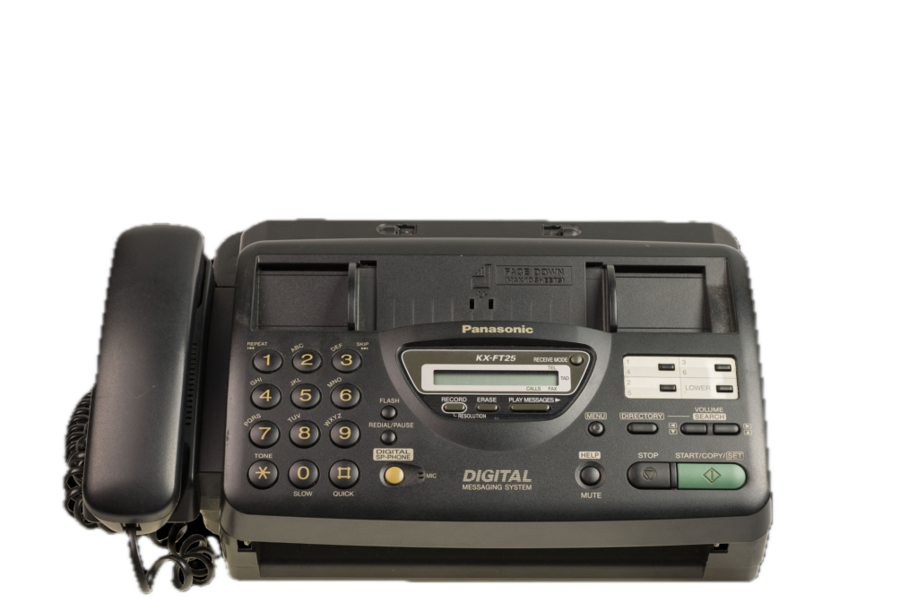 Example of a thermal print fax machine