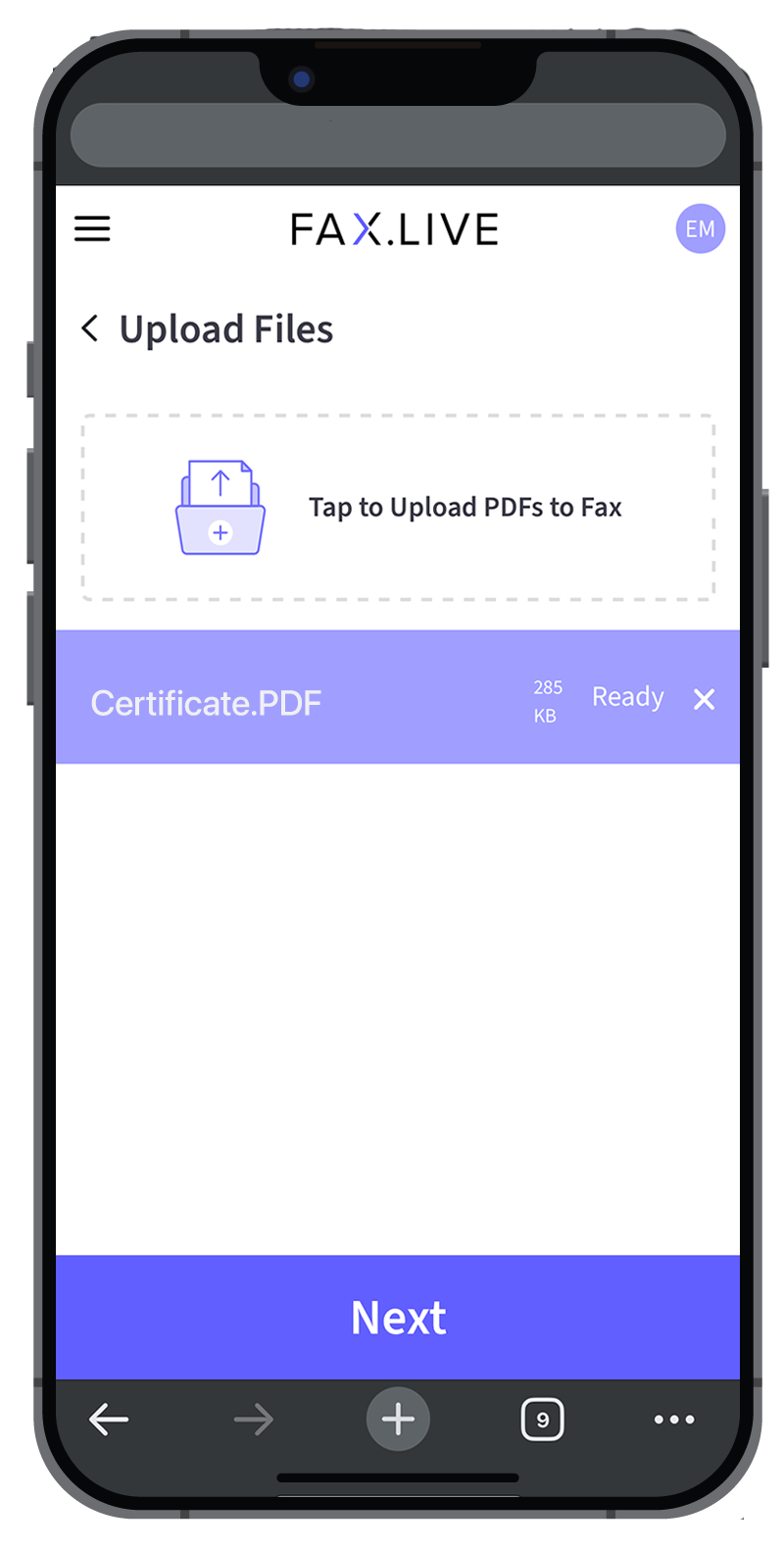 Fax Live Dashboard